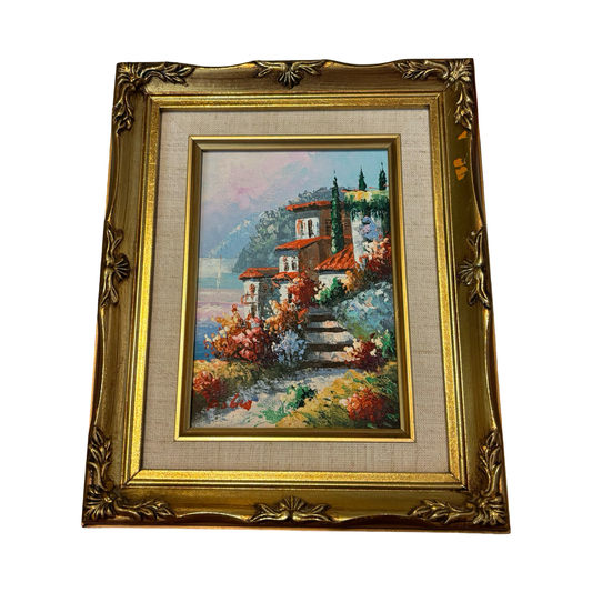 Framed Cityscape Painting