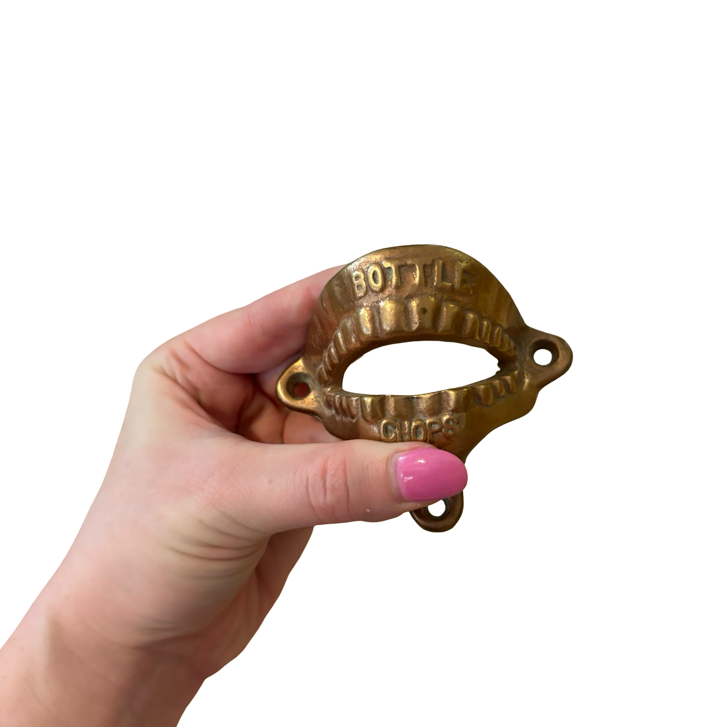 Brass Bottle Chops Teeth Bottle Opener