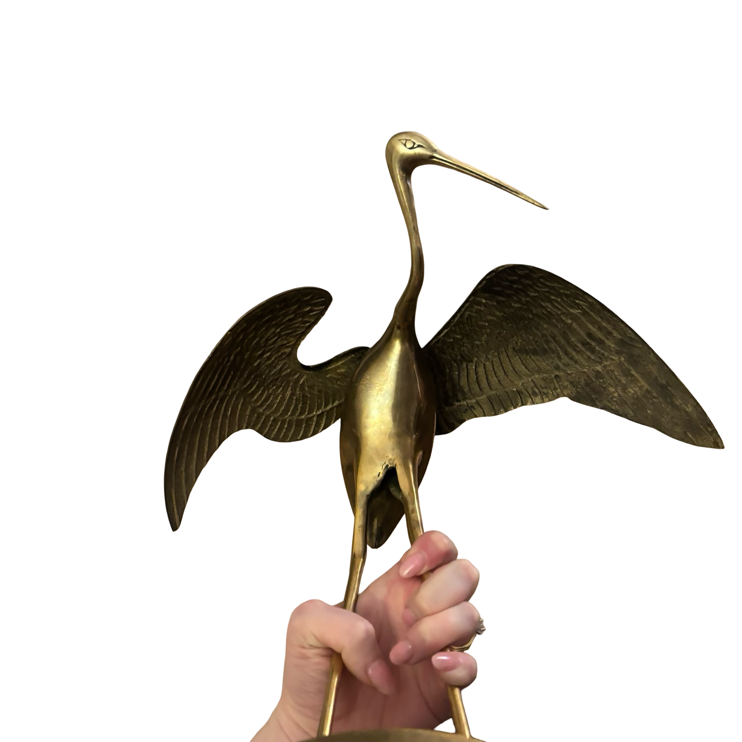 Extra Large Brass Crane