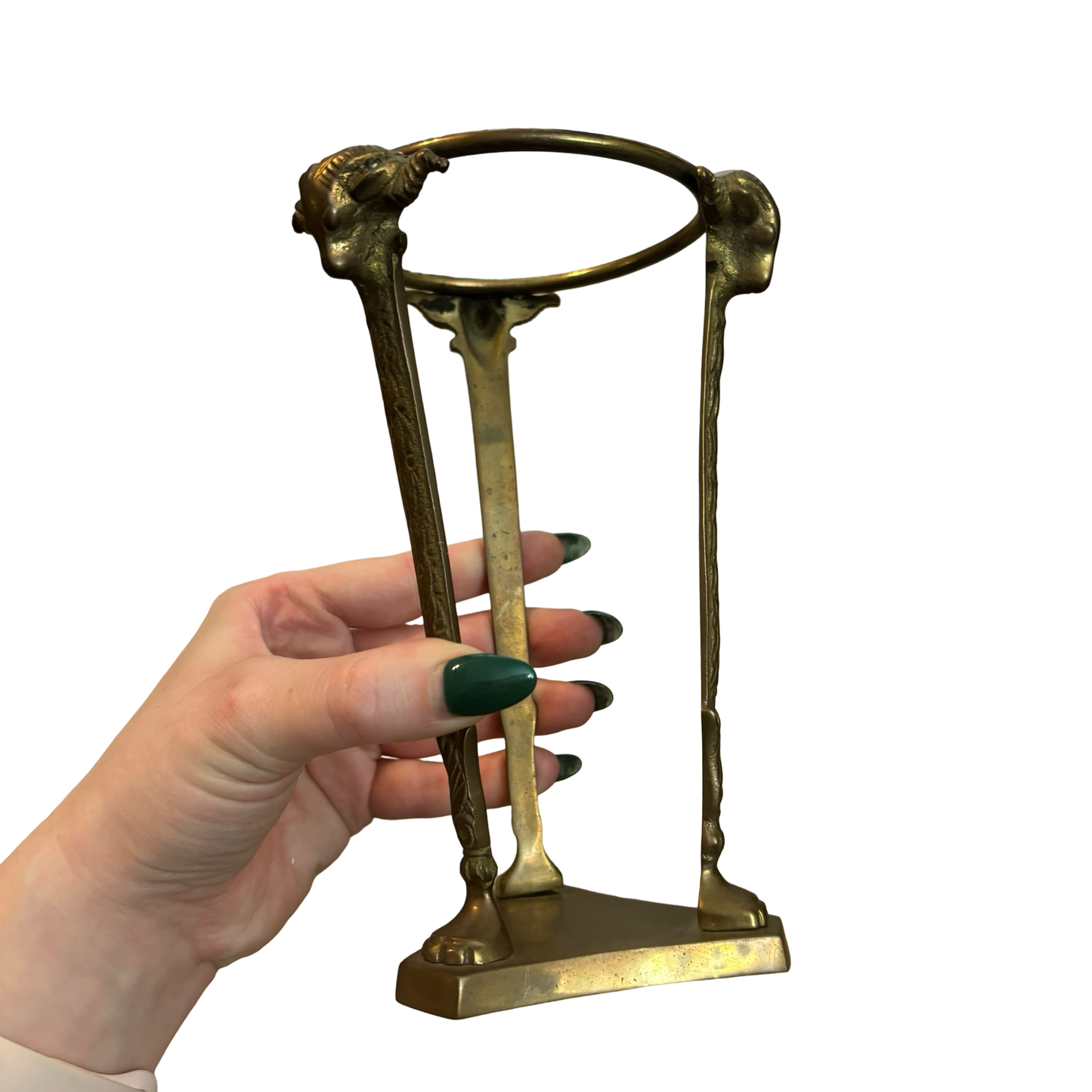 Brass Ram Head Stand