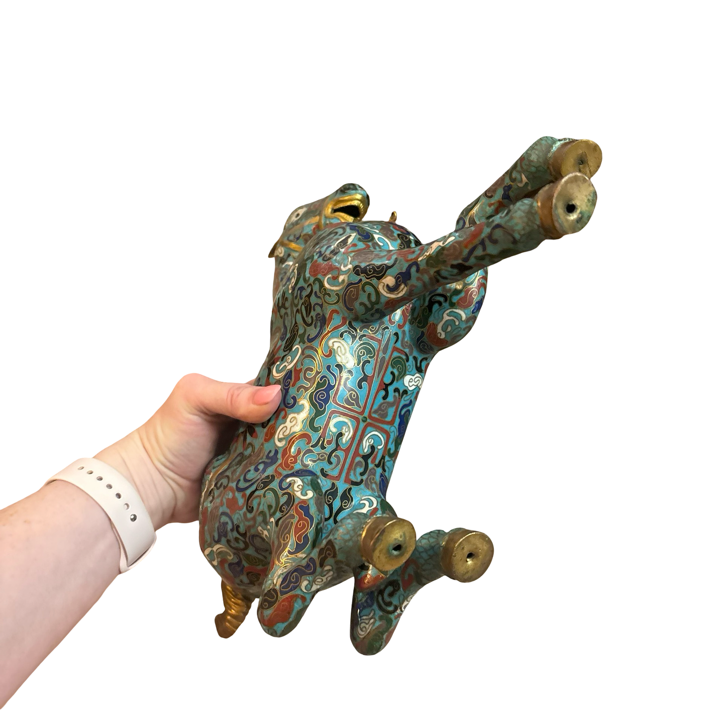 Brass Cloisonné Horse Incense Burner