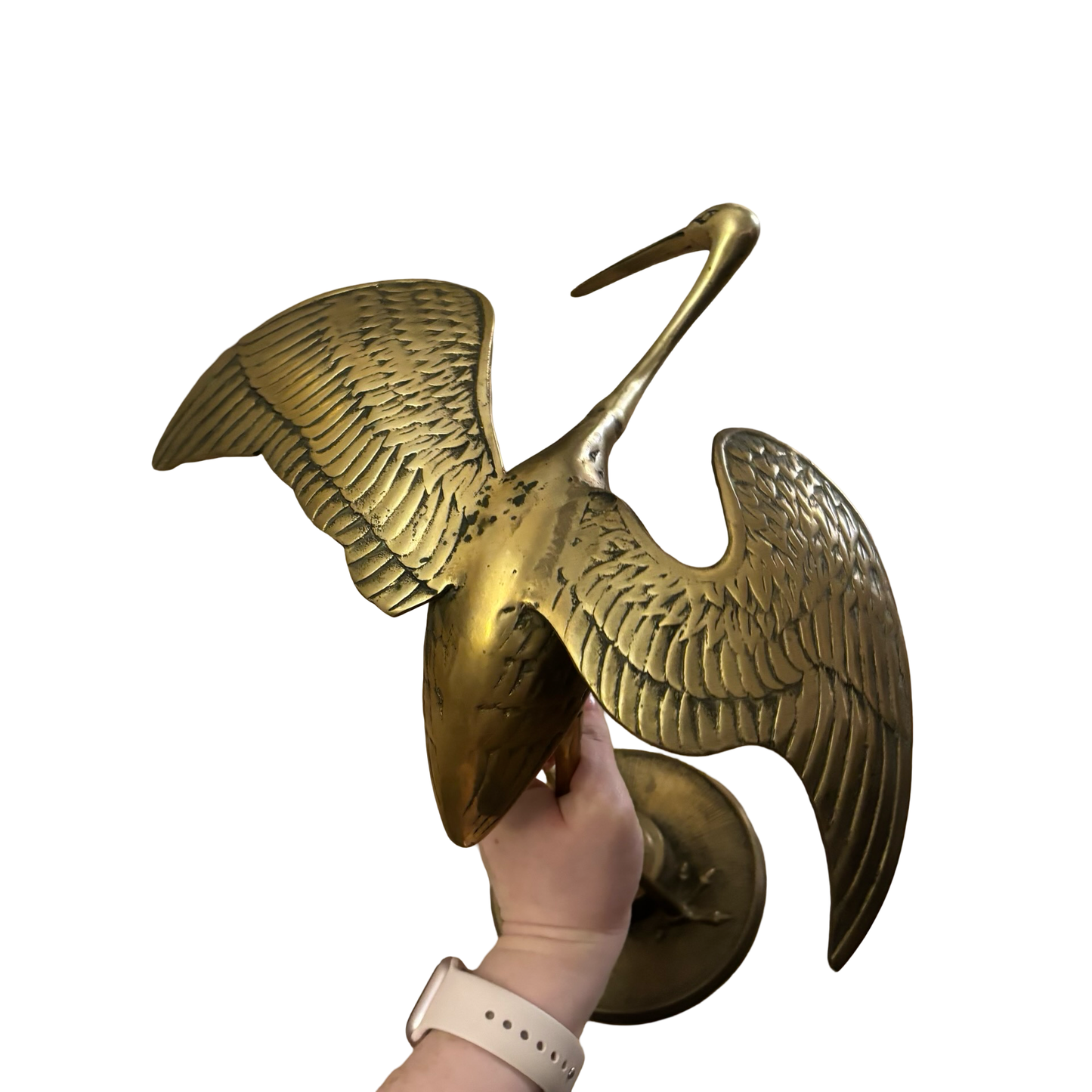 Extra Large Brass Crane