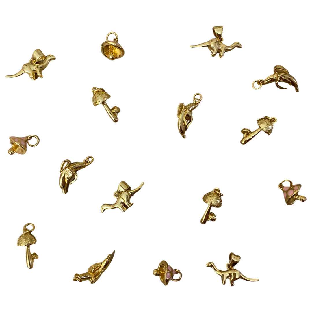 Gold Dinosaur Charm