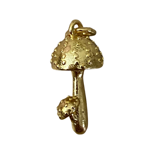 Gold Mushroom Charm