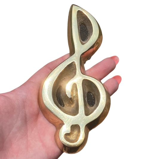 Brass Treble Clef Paperweight