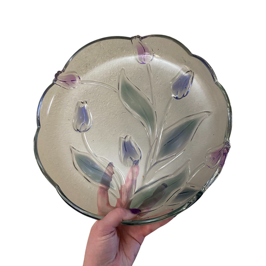 Glass Tulip Platter