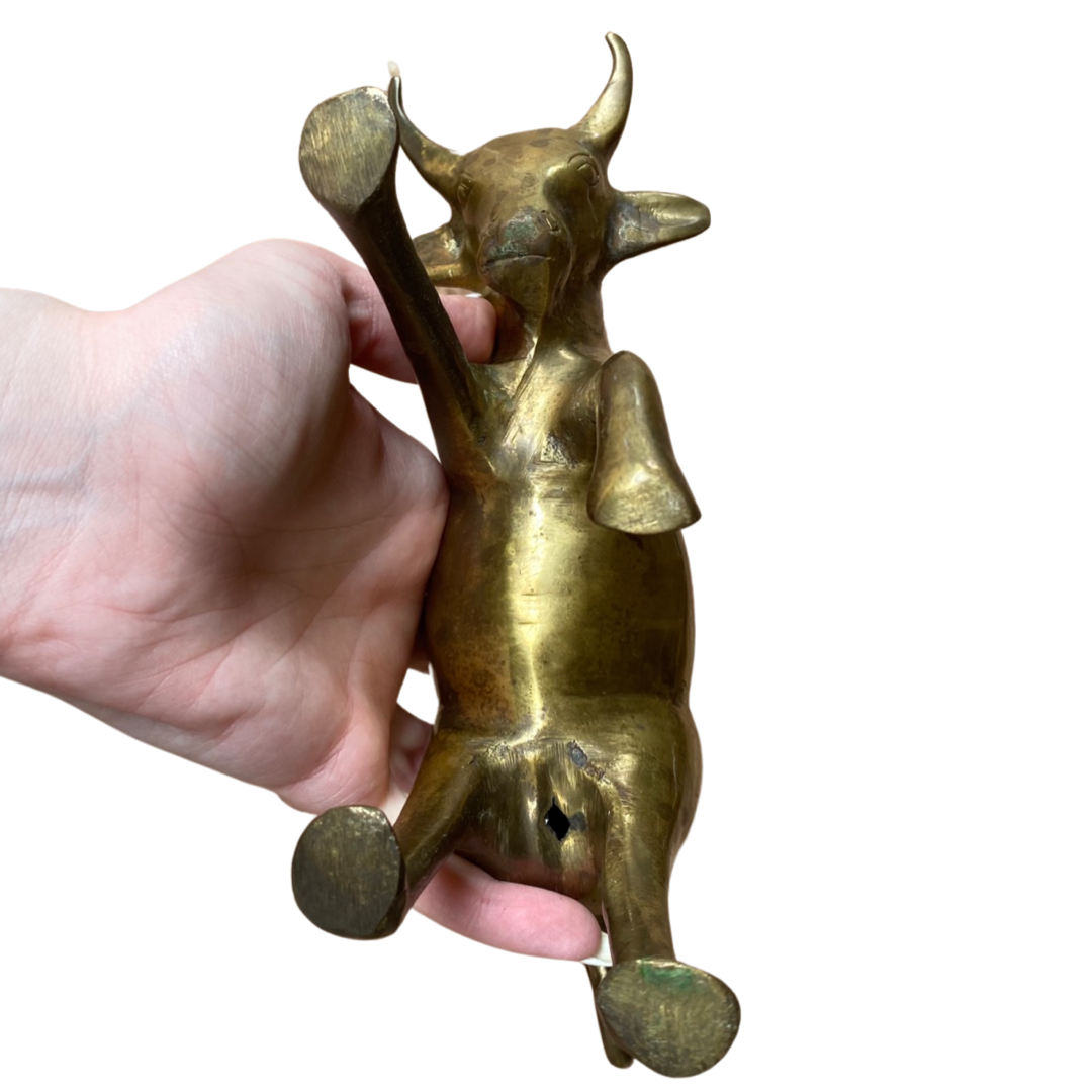 Pair of Brass Bulls