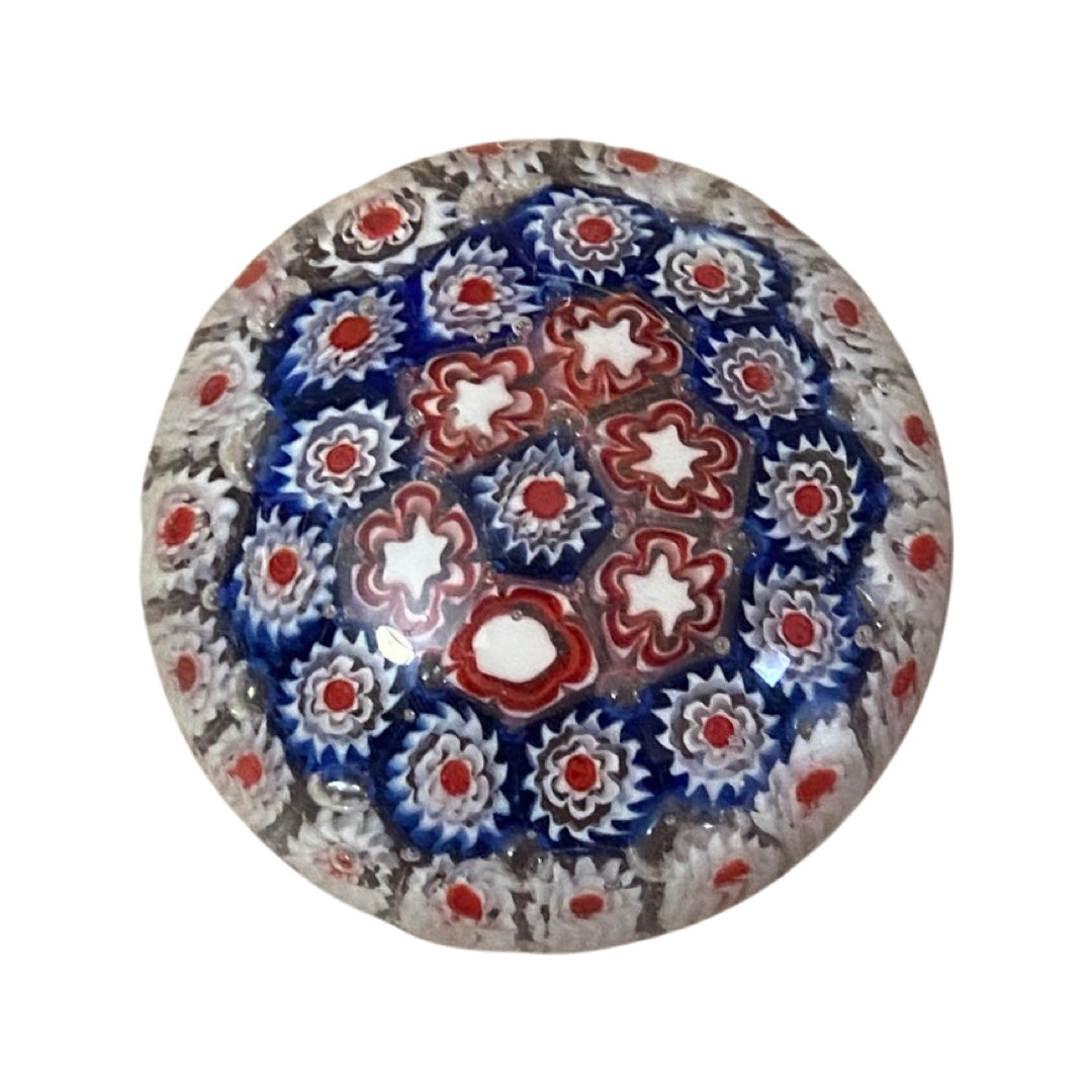 Millefiori Glass Paperweight