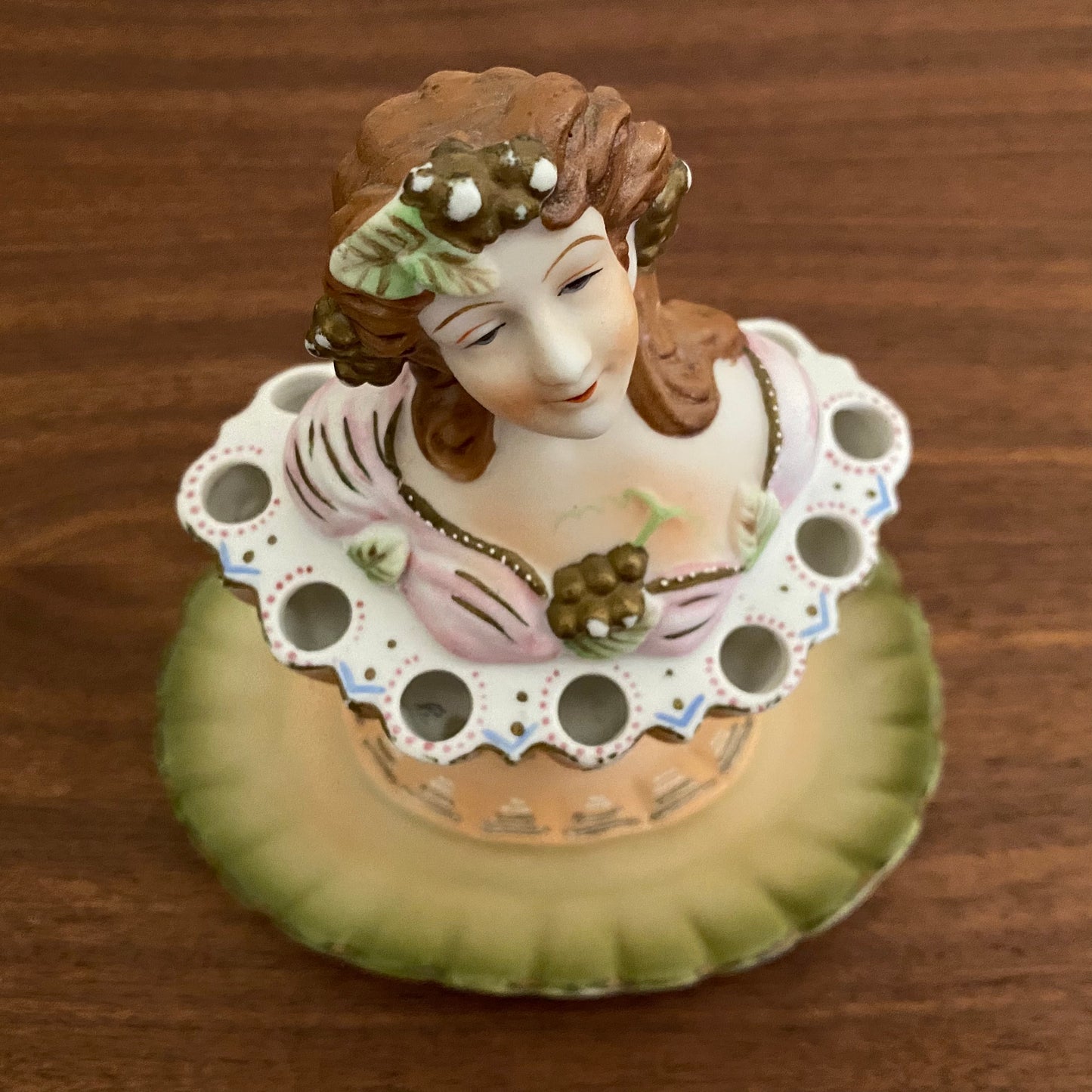 Porcelain Cigarette Holder Woman Bust