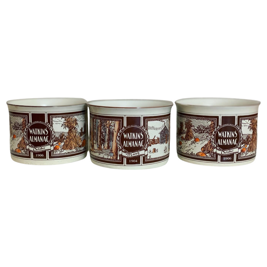 Set of Three Watkins’ Almanac Soup Crocks