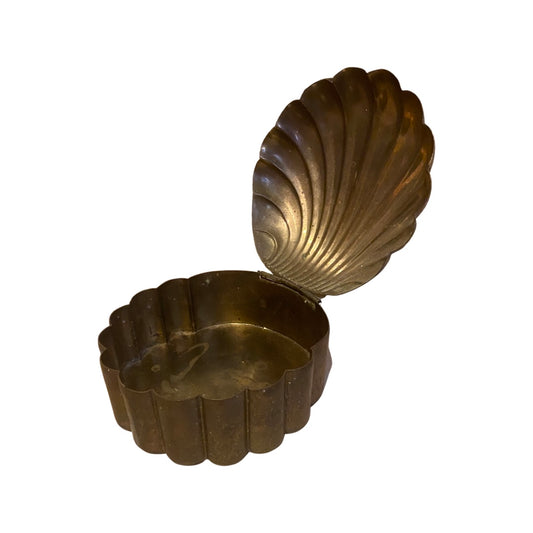 Brass Clam Shell Box