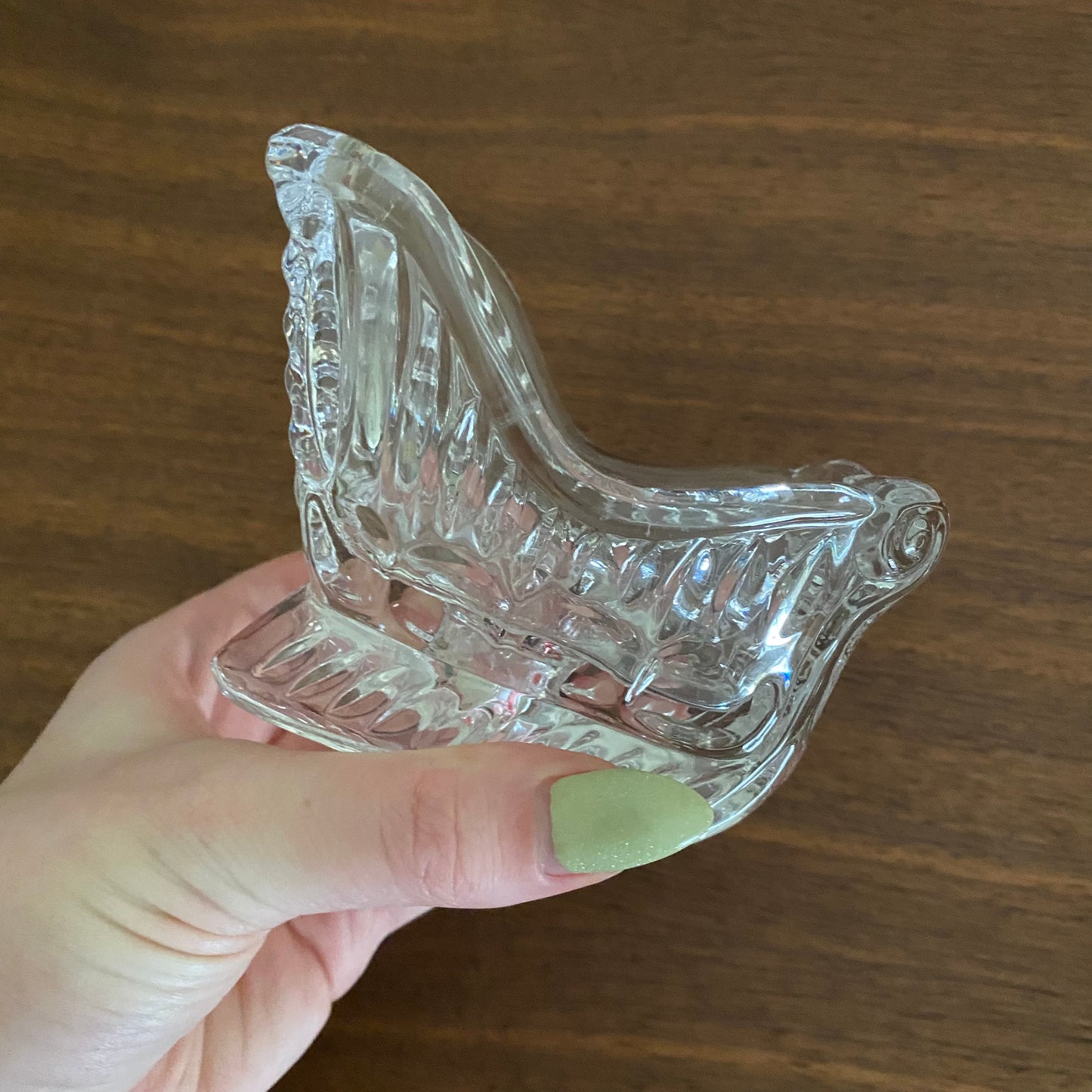 Crystal Sleigh Candle Holder