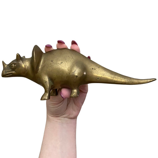 Brass Triceratops Dinosaur