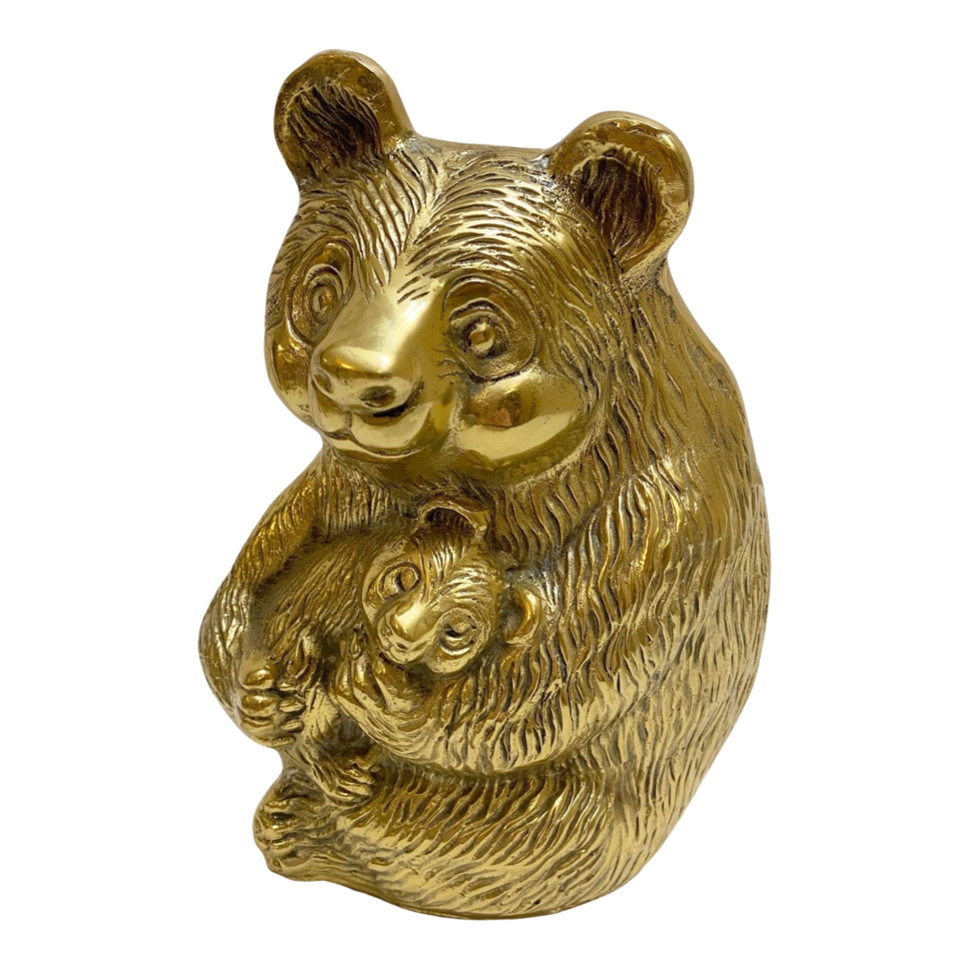 Large Brass Panda