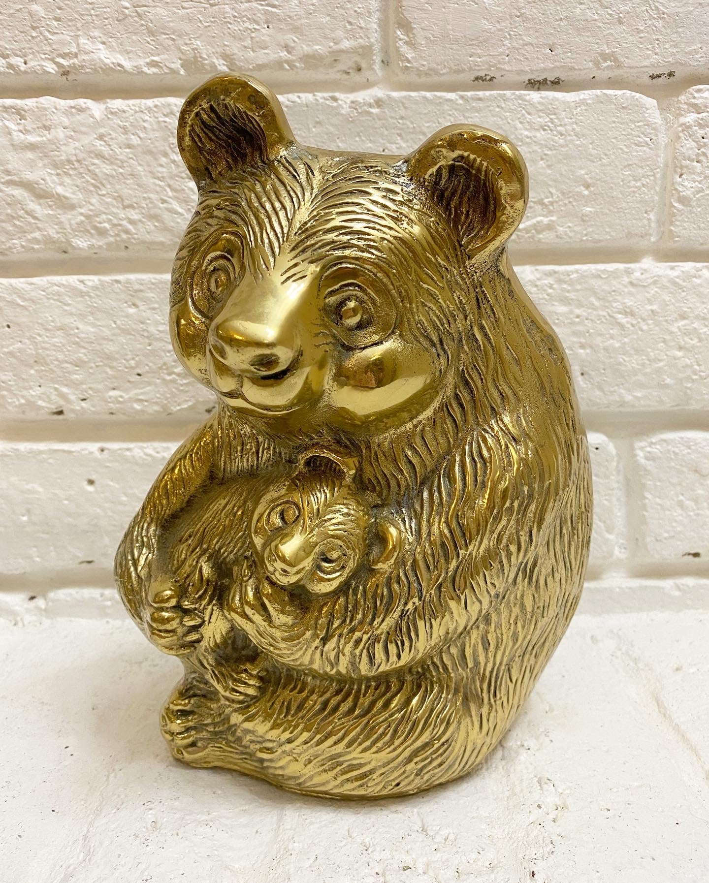 Large Brass Panda