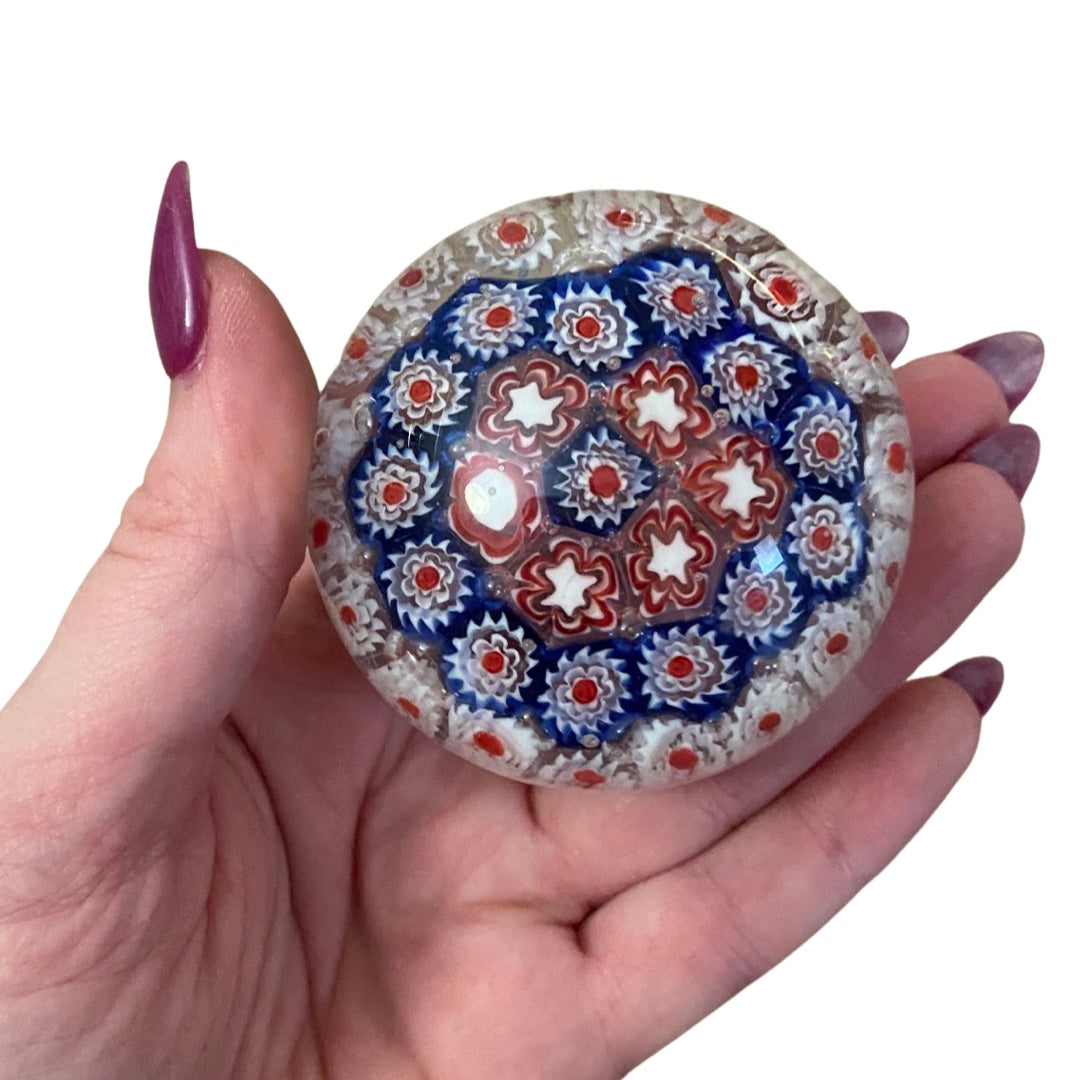 Millefiori Glass Paperweight