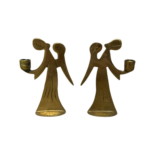 Brass Angel Candlesticks