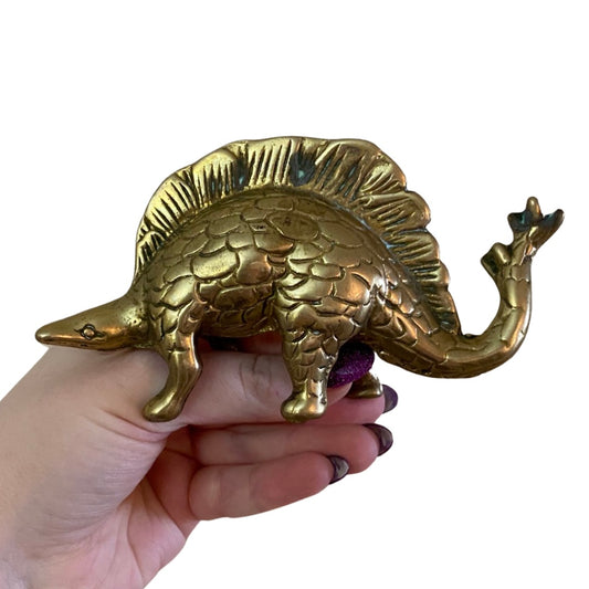 Brass Stegosaurus Dinosaur