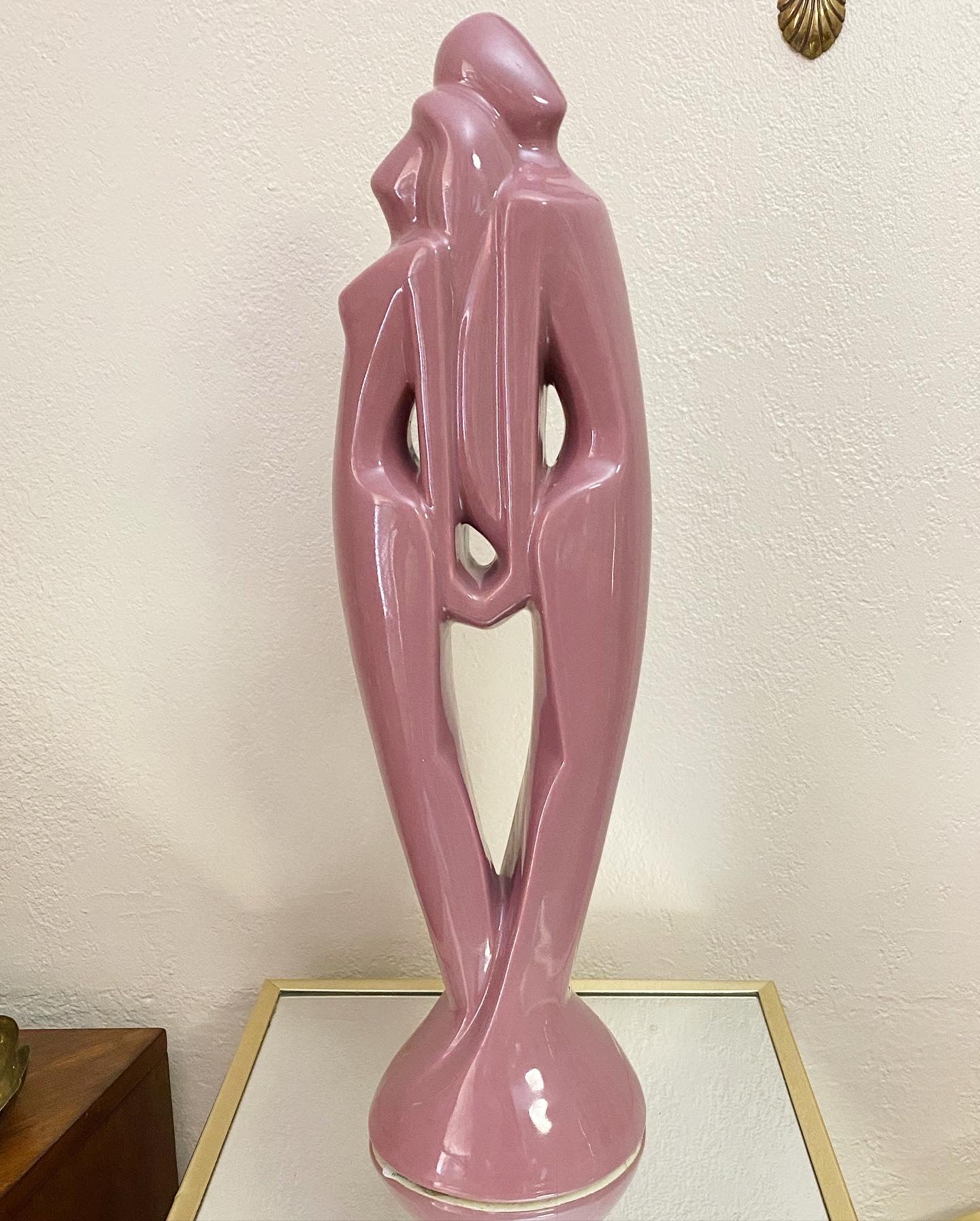 Haeger Mauve Couple Statue