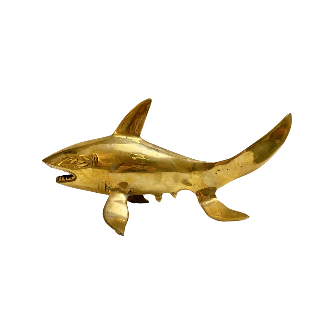 Large Brass Shark