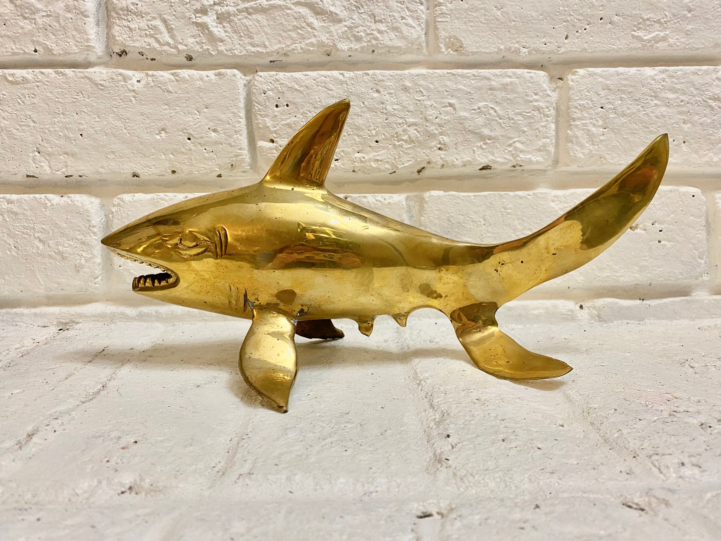 Large Brass Shark