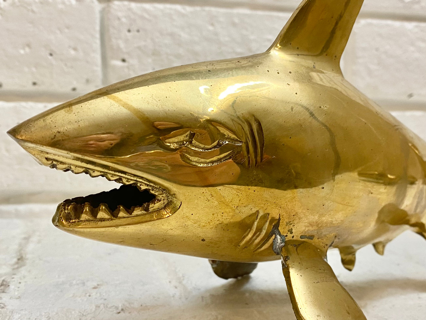 Large Brass Shark