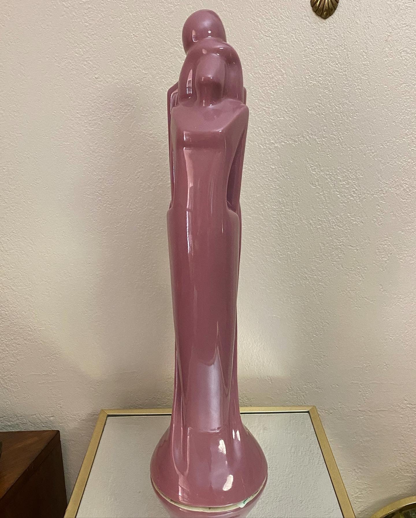 Haeger Mauve Couple Statue