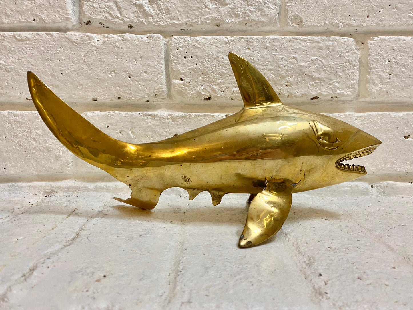 Large Brass Shark