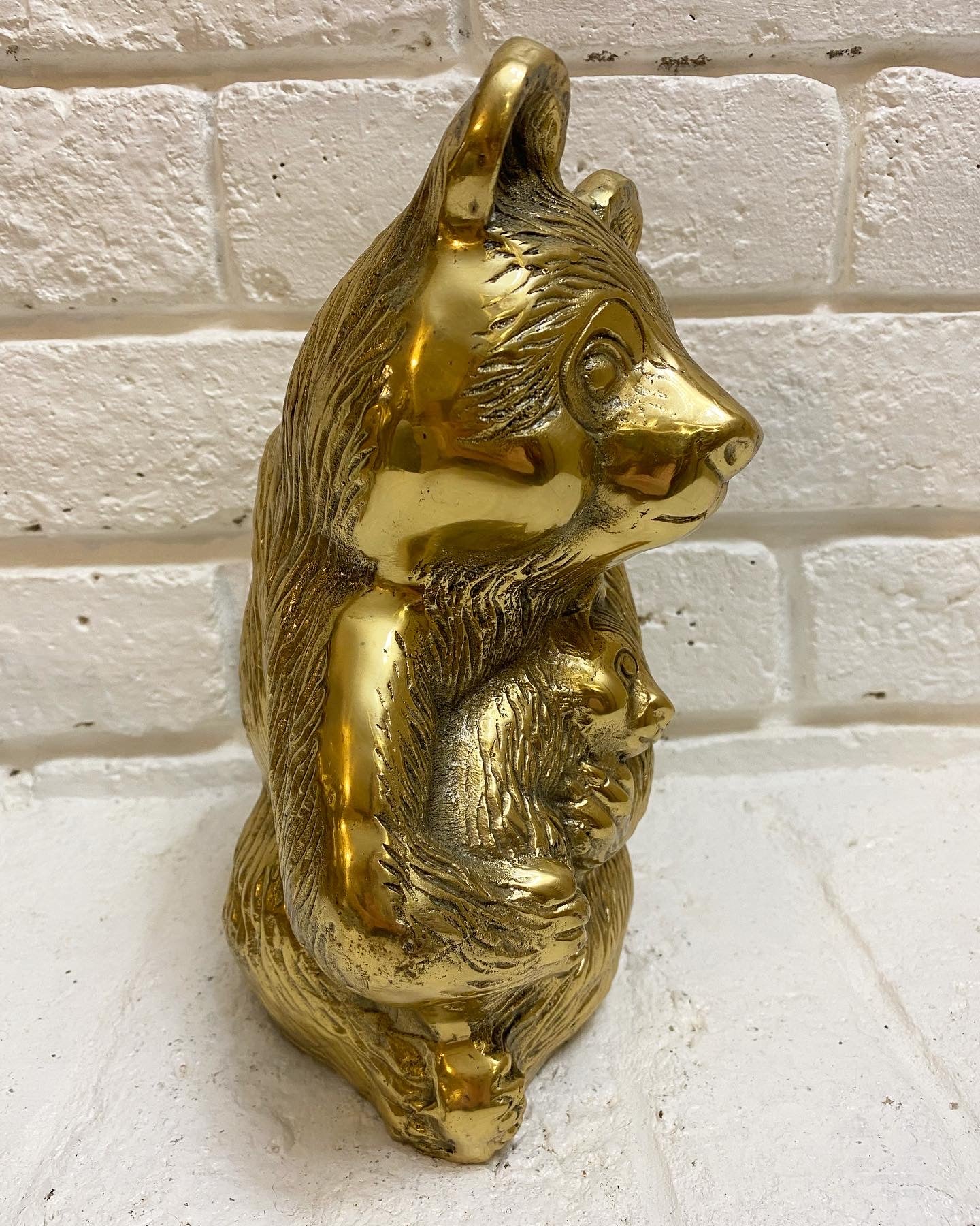 Large Brass Panda